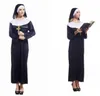 Meryem Ana Kardeş Nun Kostüm Kadınlar Yetişkin Cadılar Bayramı Partisi Fantezi Cosplay Kostümleri Elbise Robe Y0903