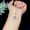 Bracelet, Earrings & Necklace Natural Ruby Jewelry Sets For Women Girls Genuine Gemstone With Zircon Classic Ring 925 Sterling Silver #187