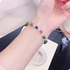 Fios de miçangas de caráter chinês pendente de 6 mm de cristal multicolor natural pérola pérola bracelets femininos jóias de moda yb fawn22
