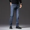 Mens Jeans Autumn Winter Styles Designer Business Casual Biker Skinny Embroidery Fashion Man Cool Straight-Cut High Quality Trousers W28-W38 Korean-style Trend