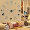 DIY Zegar ścienny 3d Home Decor Duży Roman Mirror Fashion Nowoczesne Quartz Art Clocks Sight Room Watch 220115