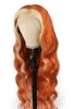 Perruques HD Lace Front Wig Body Wave pour femmes Allove Orange gingembre blond 613 perruque colorée droite pré-épilée frontale 13x4 13x1 T partie Hu