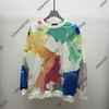 2021 باريس مصممين رجل هوديس إمرأة Sweatershirt الفاخرة الزهور المرقعة اللون طباعة sweatershirts الأزياء فضفاض oevrsize طويلة الأكمام هودي البلوز