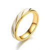 Gold line Ring Band Stainless Steel Couple Rings for Women men Gift Fashion Jewelry