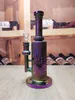 9 "Heady Glass Bong Water Pipe Rainbow Matte Iridescent Circuit Board 14mm Kom