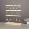Takı Torbalar, Çanta Altın Küpe Ekran Standı Metal Mücevherat Organizatör Tutucular Ahşap Baz Depolama Raf Mağaza Dekorasyon Hediyeler
