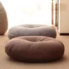 Linen Futon Cushion Thickened Round Fabric Japanese Tatami Bay Window Mat Yoga Floor Large Washable 1 Piece 211203