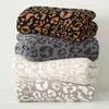 REGINA Delicate Knitted Leopard Print Blankets Winter Warm Faux Fur Microfiber Stich Plaid Bedspread Fluffy Adult Blanket Throw 211122