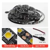 黒いPCB LEDストリップ5050 DC12V防水/防水60LED / M RGB /白/温かい柔軟なLEDライトストリップ