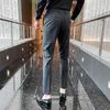 Männer Business Kleid Hosen Formale Büro Sozialen Anzüge Hosen Hohe Qualität Klassische Slim Fit Hochzeit Hosen Grau Plus Größe 38 210527