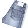 Quality Mens Designer Men's Jeans V￪tements Luxury Zipper Pantalon bleu clair Slim Denim Biker Hole Man pantalon Fashion Hip Hop Rock Rock Revival Jean