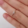 Ring For Women Little Heart Thin Knuckle Rings Light Yellow Gold Color Daily Fashion Jewelry KAR173280E