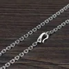 Ren 3mm tjock retro krok lås o länk s925 sterling silver halsband tröja kedja smycken man kvinna