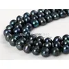 Black Color Real Freshwater Necklace Long Pearl Jewelry for Charm Lady Female Gift