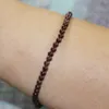 MG0016 Ganzes natürliches Granat-Armband der Güteklasse A, 4 mm, Mini-Edelstein-Schmuck, hochwertiges Energie-Armband, Inspiration für Damen, 203 g