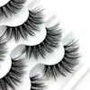 Cílios Falsos 2022 5/10 PARES Mink 3D chicote grosso Crisscross Maquiagem Eyelash Extensão Natural Volume Natural Falso Olho