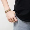 Hot Fashion 15mm Luxury Mens Womens Watch Chain Watch Band Bracelet Hiphop Gold Silver Stainless Steel Watchband Strap Bracelets Cuff