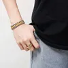 Fashion 15mm Luxury Mens Womens Watch Chain Watch Band Bracelet Hiphop Gold Silver Stainless Steel Watchband Strap Bracelets C9539285