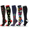 Chaussettes pour hommes hommes 3/4/5/6 paires haut Tube Compression ajustement varices hommes femmes Sport de plein air diplômé cadeau de noël