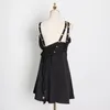 Hot sale ver sacee dress women Runway Dress Spring Summer Dress Brand Same Style Dress Empire Sleeveless Stand Collar Black Panelled High Quality SH