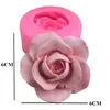 Rose fleur bougie Silicone moule Fondant savon 3D gâteau moule Cupcake gelée bonbons chocolat décoration outil de cuisson moules 1221791