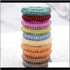 Candy Color Telephone Wire Cord Tie Girls Kids Elastic Band Ring Women Rope Bracelet Stretchy Scrunchy 7Jgiq Rubber Bands Hdb3K2731318