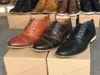 Erkek Marka Cap Toe Oxford Elbise Tasarımcısı Ayakkabı Hakiki Deri Dantel Up Iş Ayakkabısı En Kaliteli Parti Düğün Trainers Büyük Boy 023