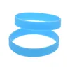 Bracelet en Silicone bleu uni, 100 pièces, brille dans le noir, taille jeune, adapté au coureur de nuit