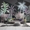 Bakgrundsbilder Custom 3D Po Mural Retro Rainforest Plant Tree Leaves Bakgrund till sovrum Vardagsrum Sofa Bakgrund Non-Woven Wall Covering