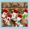 Decorations Festive Party Supplies Home & Gardenchristmas Linen Stocking Santa Hanging Socks Xmas Kids Gifts Storage Bags Christmas Tree Pen