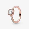 Authentic 925 Sterling Silver Rings For Women CZ Diamond With Original Box Set Fit Pandora Style Wedding Ring Engagement Fine Jewelry Gift Gold Rosegold