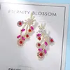 Einfache Volle Strass Stud Ohrring Frauen Mode Sonnenblume Kristall Ohrringe Sommer Schmuck Zubehör Bijoux