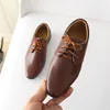Men Oxford Prints Classic Style Dress Shoes Leather Brown Coffee Orange Lace Up Formal Fashion Business