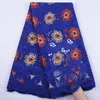 Ribbon 5 Yard Swiss Lace Fabric 2021 Tunga Big Flower Embroidery African 100 Cotton Fabrics Voile Dubai Style3689293
