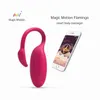 NXY Sex Vibrateurs Magic Motion Smart App Bluetooth Vibrator Jeu pour Femmes Télécommande Flamingo Clitoris G-Spot State Stimulateur Vagina Massage 1208