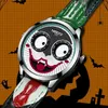 Montre-bracelet 2021 Arrivée Joker Watch Men Unique Big Eyes Fashion Clown Quartz pour Halloween Le cuir imperméable Sports ES Mens218f7746618