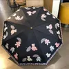 Designer paraply med söt björntryck lämplig att sola regn kvinnor parasoll flicka folding paraplyer vindtäta presentidéer y060m1128