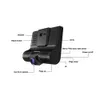 Car DVR 3 s 4.0 Inch Dual Lens Rearview Camera Video Recorder Auto Registrator Dvrs Dash Cam cameras