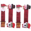 Poignée de réfrigérateur de Noël couvre les gants de protection de poignée de porte de Père Santa Claus Home Réfrigérateur Micro-ondes Accessoires Four Party Decor BT1187