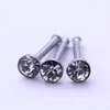 60st / set 1.8mm Diamant Nose Studs Mode Rostfritt Stål Rhinestones Piercing Ringar För Kvinnor