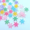 Dekorativa Objekt Figurer 10 / 20pcs Resin Gullig blandad Mini Snowflake Flat Back Cabochon Scrapbooking Hair Bow Center Utsmyckningar DIY A