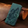 Impressum Butterfly Flower Vintage Lederen Portemonnee Cases voor iPhone 13 2021 12 Pro Max Mini 11 XR XS 8 7 6 Plus Leuke Mooie Mode Houder Flip