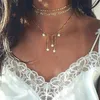 Mode-pailletten Multi Layer lange kettingen Boheemse hanger ketting voor dames bijoux sieraden accessoires