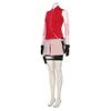 Haruno Sakura Cosplay Costume femmes filles jupe tenue Halloween carnaval Costumes Y0903