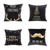 Pillow /Decorative Christmas Decoration Bronzing Gold Decorative Super Soft Velvet S Home Decor Sofa Throw 45 45cm