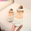 Fashionable Korea Baby Shoes PU Flats Children's Ballet for Princess Girls Kid child girl shoe 210713