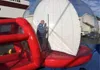 Utomhusgiganten lufttätt julvalentin Uppblåsbar snöklot Bubble Dome Tält med ingång Human Size Clear Globe for Festival Party Event Advertising