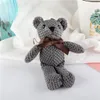 Commercio all'ingrosso 16 cm orso giocattoli di peluche piccolo ciondolo orso giocattolo animali di peluche morbido peluche accessori borsa peluche bambola ragdoll regali di natale