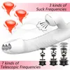 Sucking Dildo Vibratore G Spot Vagina Massager Masturbazione Giocattolo del sesso per le donne Stimolatore orale del clitorideTelescopico 210622