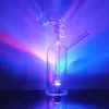 LED Changement De Couleur Verre Transparent Narguilé Spirale Pipe À Fumer Fumée Shisha Tuyaux En Verre Diposables Brûleur À Huile Cendrier Bong Percolater Bubbler Cadeaux En Gros